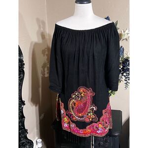 Avani Del Amour 3/4 Sleeve Off the Shoulder Boho Style Dress Size Medium NWT